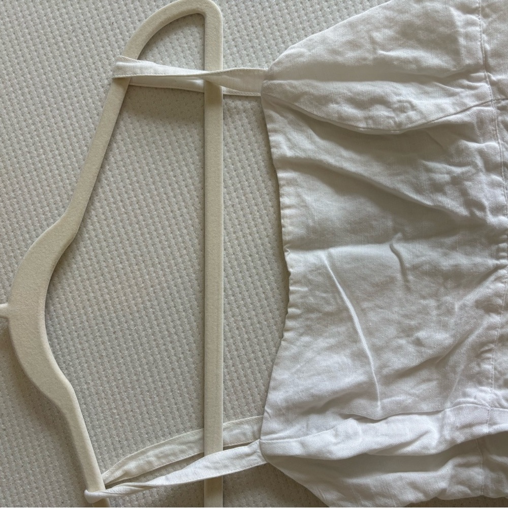 Madewell White Midi Dress with Embroidered Hem - Picture 6 of 7